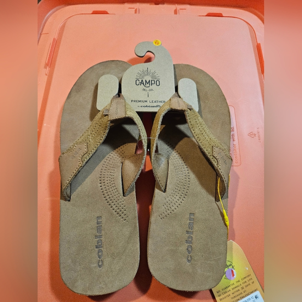 Cobian CAMPO DEL SOL Mens Lazo Sandals: TAN: NEW WITH TAGS: SIZE 12
